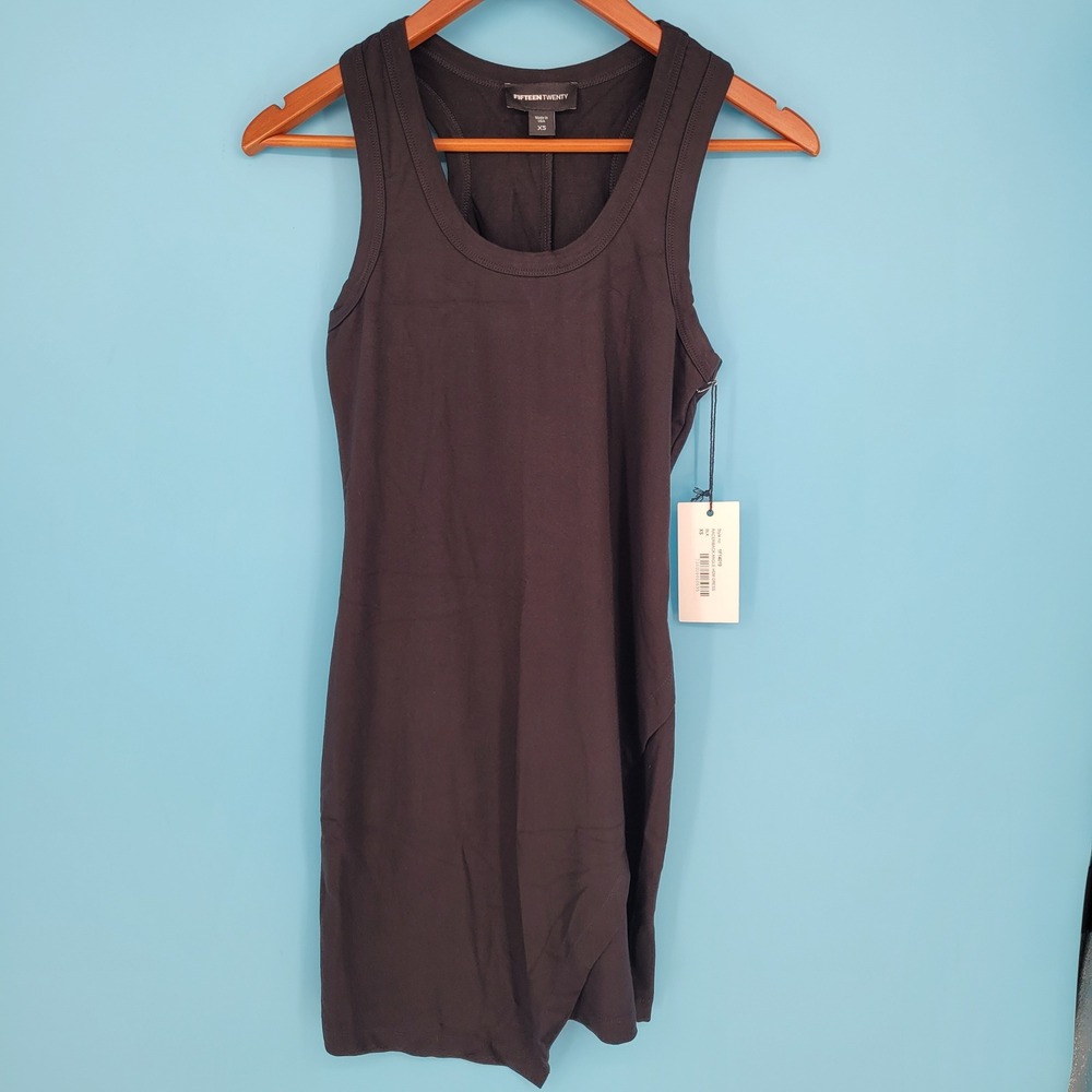 Fifteen Twenty Racerback Tank Top NWT Charcoal Gray Angular athletic Size XS